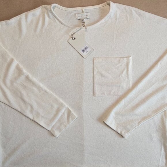 Lucky Brand Long Sleeve Pocket Crew Sweater - Picture 11 of 11